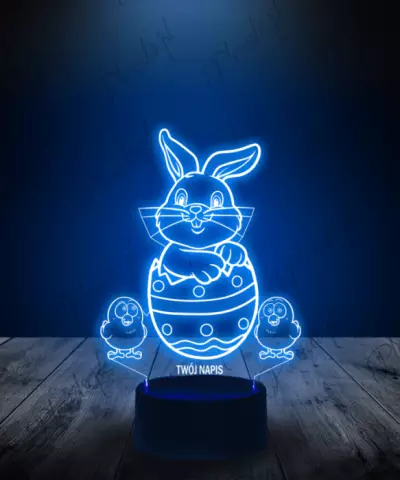 Lampka LED 3D Plexido Zajączek Wielkanocny - 3