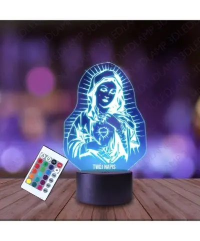 Lampka Nocna 3D LED LAMP Maryja Fatimska