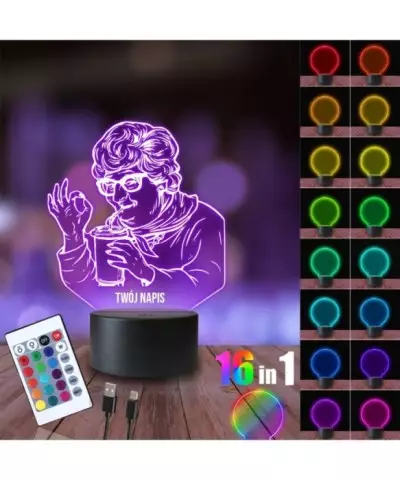 Lampka Nocna 3D LED LAMP Dzień Teściowej Prezent