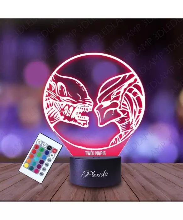 Lampka Nocna 3D LED LAMP Obcy vs Predator