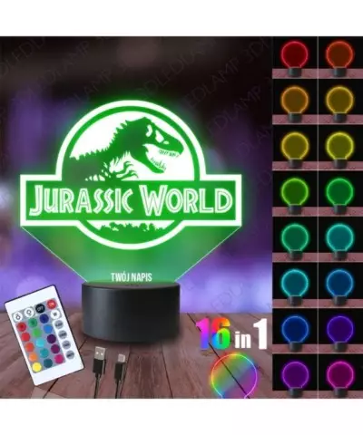 Lampka Nocna 3D LED LAMP Jurassic World