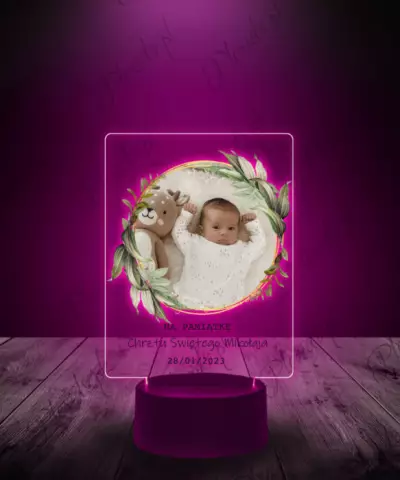 Lampka LED 3D Plexido Pamiątka Chrztu Świętego - 4