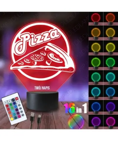 Lampka Nocna 3D LED LAMP Pizzeria Pizza