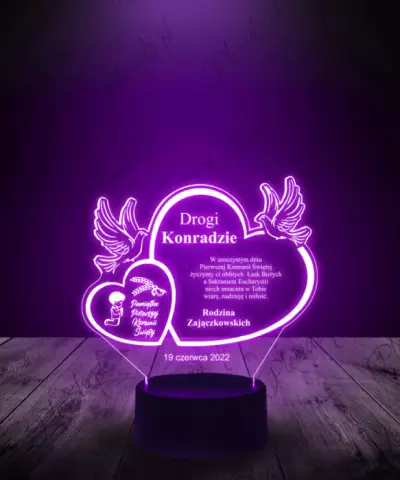 lampka_led_3d_plexido_prezent_dla_chłopca_komunia_święta