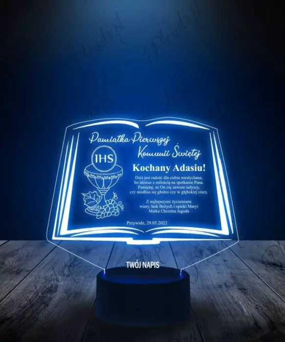 lampka_led_3d_plexido_komunia_święta_pamiątka_książka