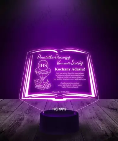 lampka_led_3d_plexido_komunia_święta_pamiątka_książka