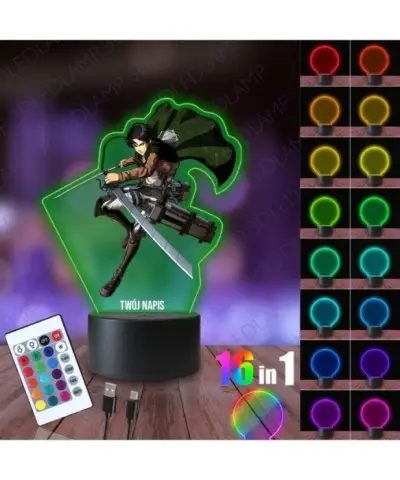 Lampka Nocna 3D LED LAMP z Nadrukiem Levi Ackermann