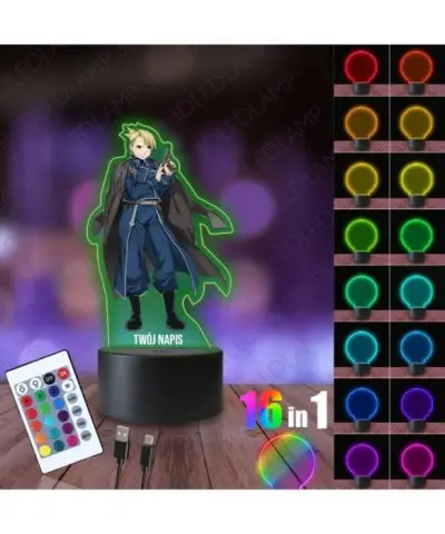 Lampka Nocna 3D LED LAMP z Nadrukiem Riza Hawkeye