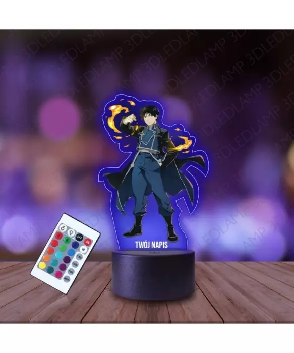 Lampka Nocna 3D LED LAMP z Nadrukiem Roy Mustang