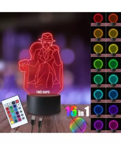 Lampka Nocna 3D LED LAMP Demon Slayer Muzan Kibutsuji