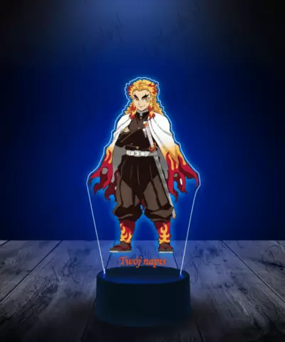 Lampka LED 3D Plexido z Nadrukiem Demon Slayer Rengoku - 2