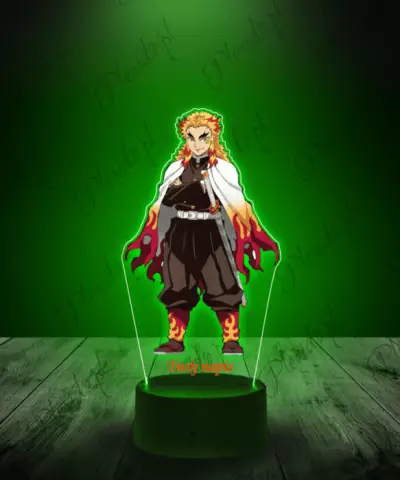Lampka LED 3D Plexido z Nadrukiem Demon Slayer Rengoku - 3