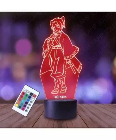 Lampka Nocna 3D LED LAMP Demon Slayer Shinobu Kocho