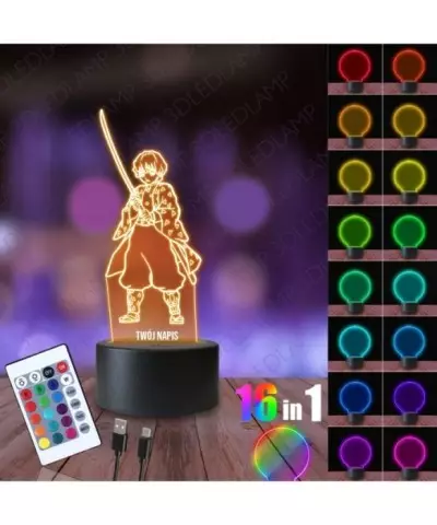 Lampka Nocna 3D LED LAMP Demon Slayer Zenitsu Agatsuma