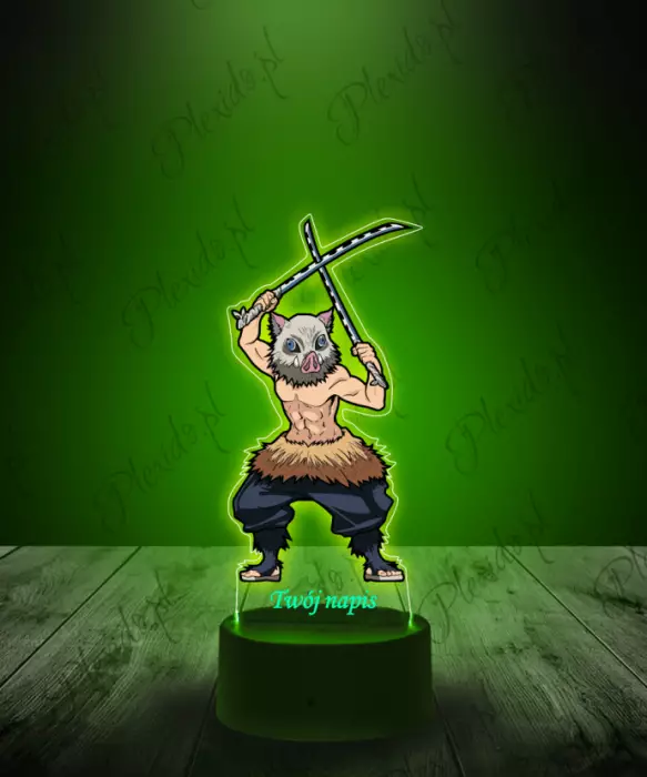 Lampka LED 3D Plexido z Nadrukiem Inosuke Hashibira - 1