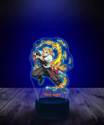 Lampka LED 3D Plexido z Nadrukiem Kyojuro Rengoku - 1
