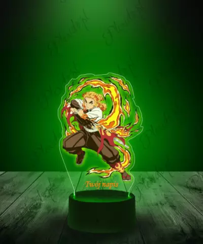 Lampka LED 3D Plexido z Nadrukiem Kyojuro Rengoku - 2