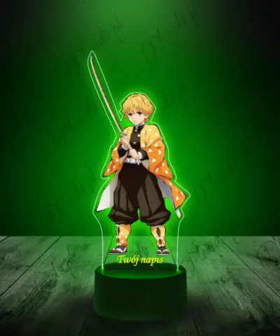 Lampka LED 3D Plexido z Nadrukiem Zenitsu Agatsuma - 1