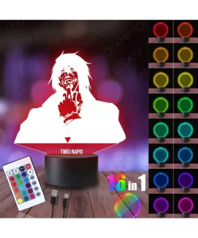 Lampka Nocna 3D LED LAMP Alucard Hellsing