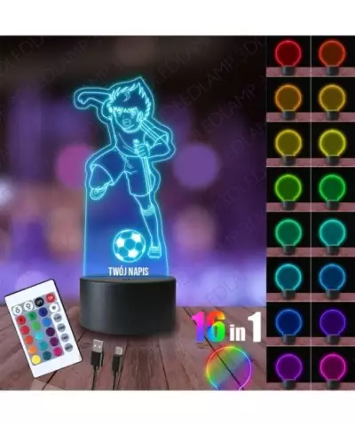 Lampka Nocna 3D LED LAMP Tsubasa Ozara Kapitan Jastrząb