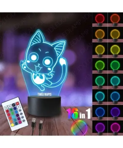 Lampka Nocna 3D LED LAMP Happy Fairy Tail