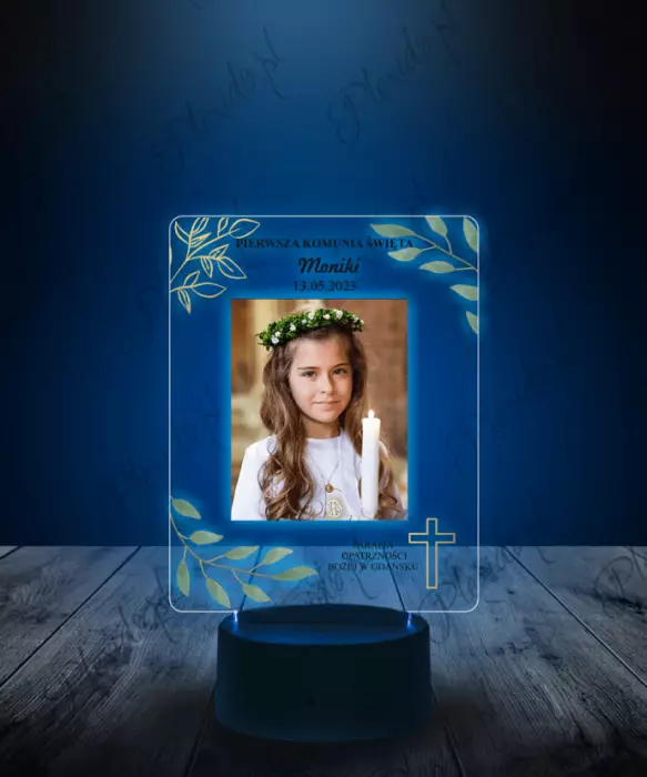 lampka_led_3d_plexido_komunia_święta_pamiątka_ze_zdjęciem