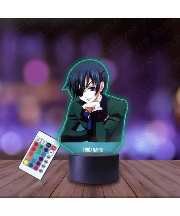 Lampka Nocna 3D LED LAMP z Nadrukiem Ciel Phantomhive