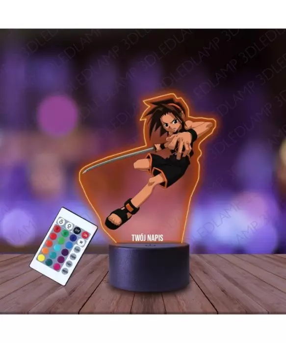 Lampka Nocna 3D LED LAMP z Nadrukiem Yoh Asakura Król Szamanów