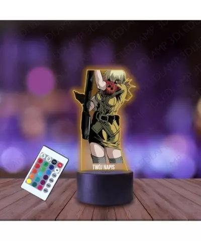 Lampka Nocna 3D LED LAMP z Nadrukiem Seras Victoria Hellsing