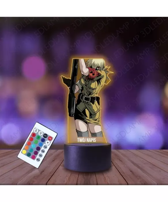 Lampka Nocna 3D LED LAMP z Nadrukiem Seras Victoria Hellsing