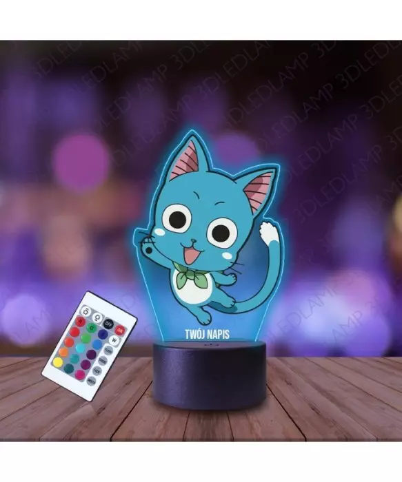Lampka Nocna 3D LED LAMP Happy Fiary Tail