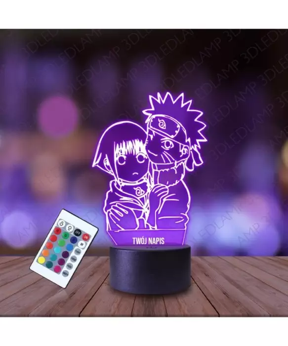 Lampka Nocna 3D LED LAMP Naruto Zakochani