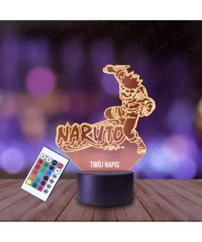Lampka Nocna 3D LED LAMP Naruto Napis