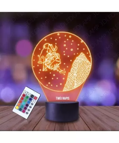 Lampka Nocna 3D LED LAMP Lew Znak Zodiaku