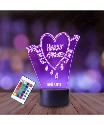Lampka Nocna 3D LED LAMP Harry Styles Serce