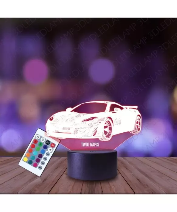 Lampka Nocna 3D LED LAMP Ferrari