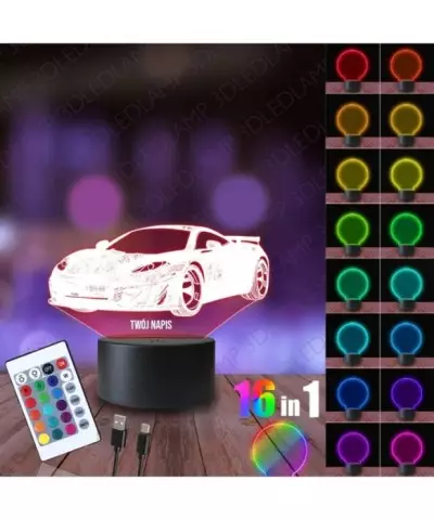 Lampka Nocna 3D LED LAMP Ferrari