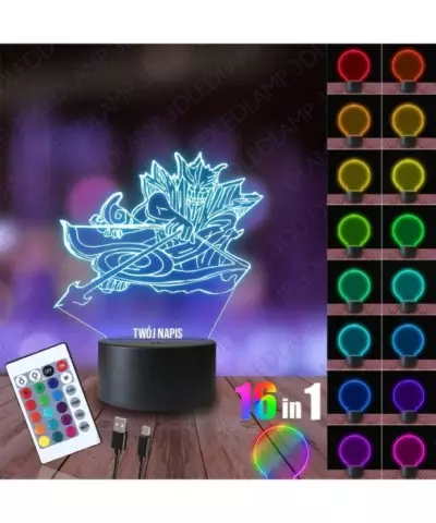 Lampka Nocna 3D LED LAMP Naruto Sasuke Kusza