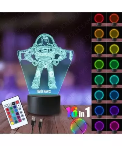 Lampka Nocna 3D LED LAMP Toy Story Buzz Astral