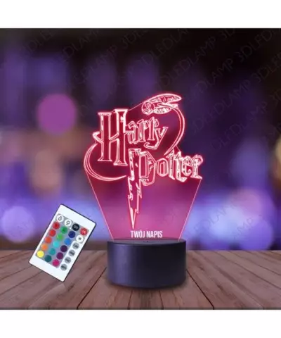 Lampka Nocna 3D LED LAMP Harry Potter Napis