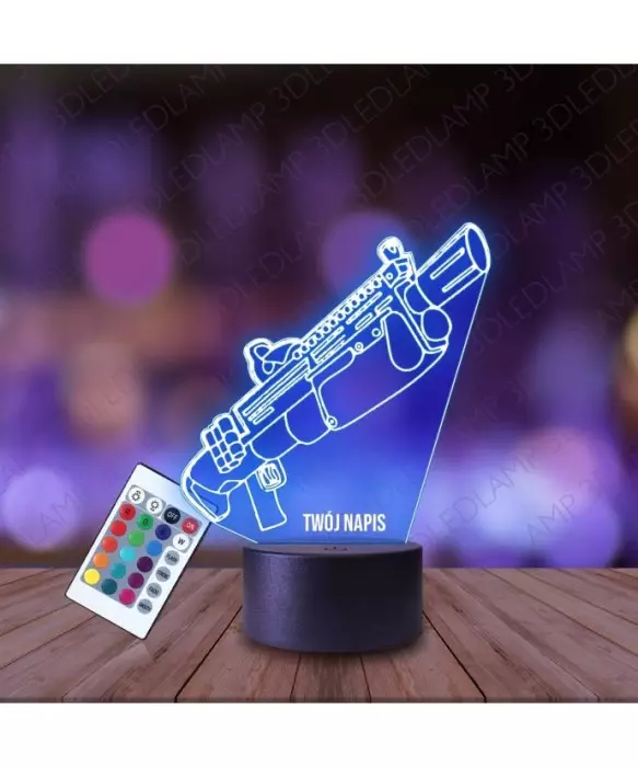 Lampka Nocna 3D LED LAMP Shotgun Fortnite
