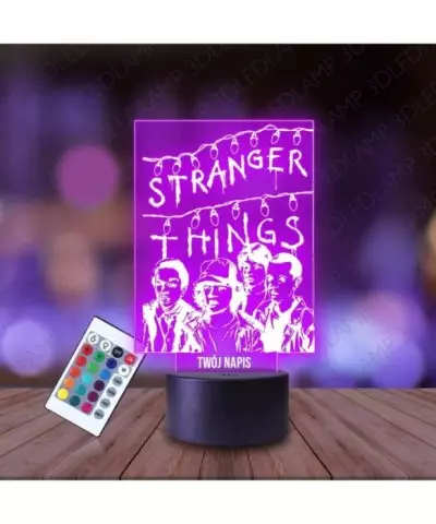 Lampka Nocna 3D LED LAMP Stranger Things List i Postacie