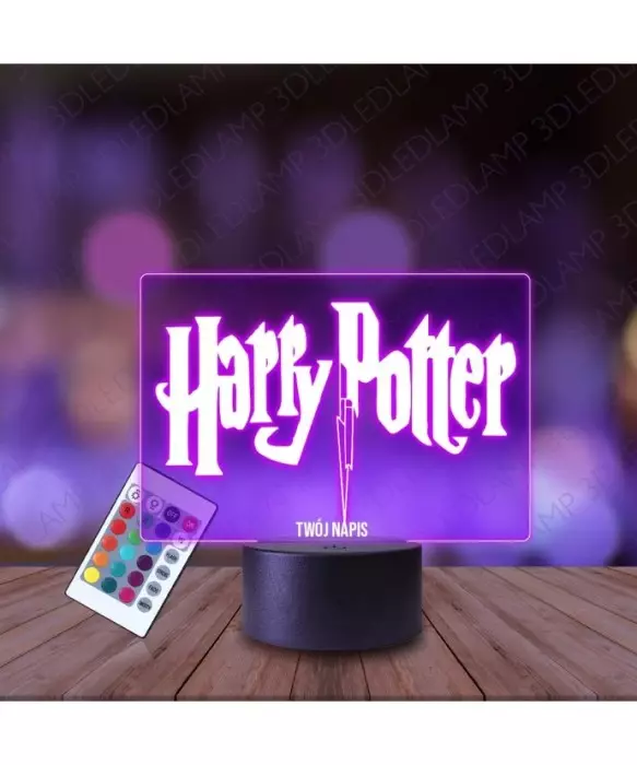 Lampka Nocna 3D LED LAMP Statuetka Harry Potter Napis