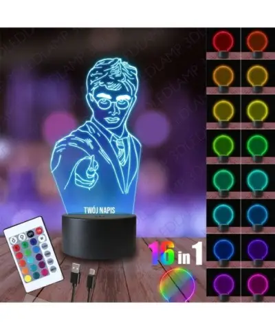 Lampka Nocna 3D LED LAMP Statuetka Harry Potter Zaklęcie