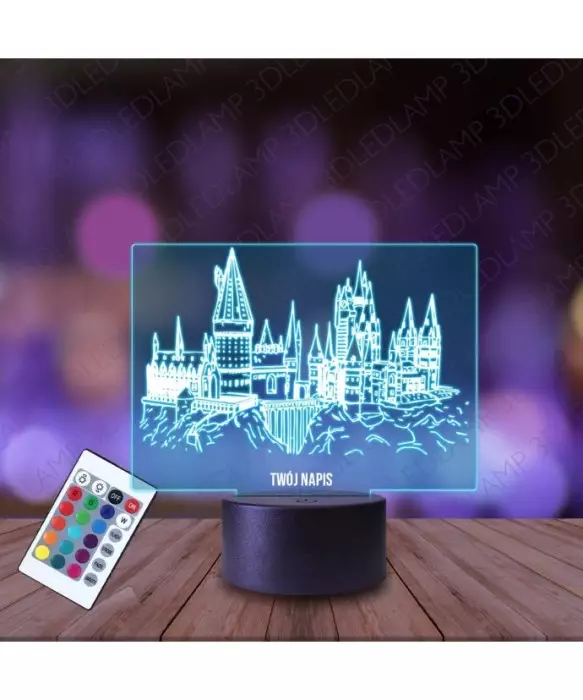 Lampka Nocna 3D LED LAMP Harry Potter Hogwart Szkoła