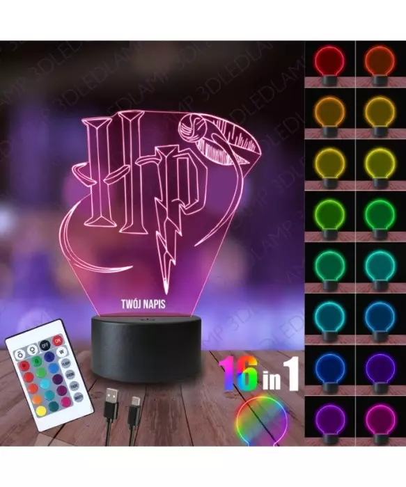 Lampka Nocna 3D LED LAMP Harry Potter Złoty Znicz