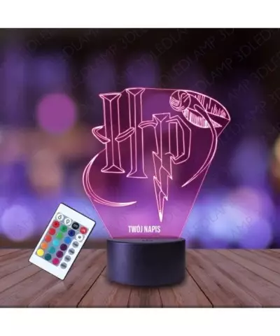 Lampka Nocna 3D LED LAMP Harry Potter Złoty Znicz