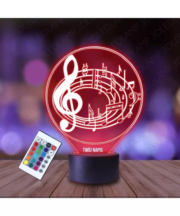 Lampka Nocna 3D LED LAMP Melodia
