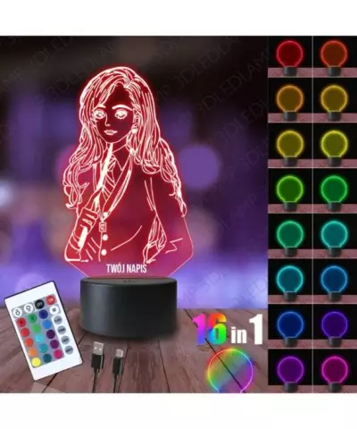 Lampka Nocna 3D LED LAMP Hogwart Hermiona