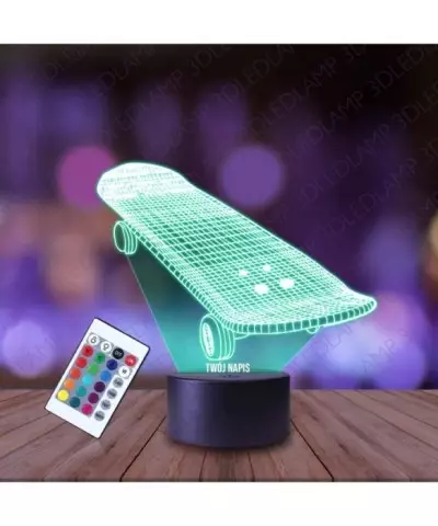Lampka Nocna 3D LED LAMP Deskorolka Skater